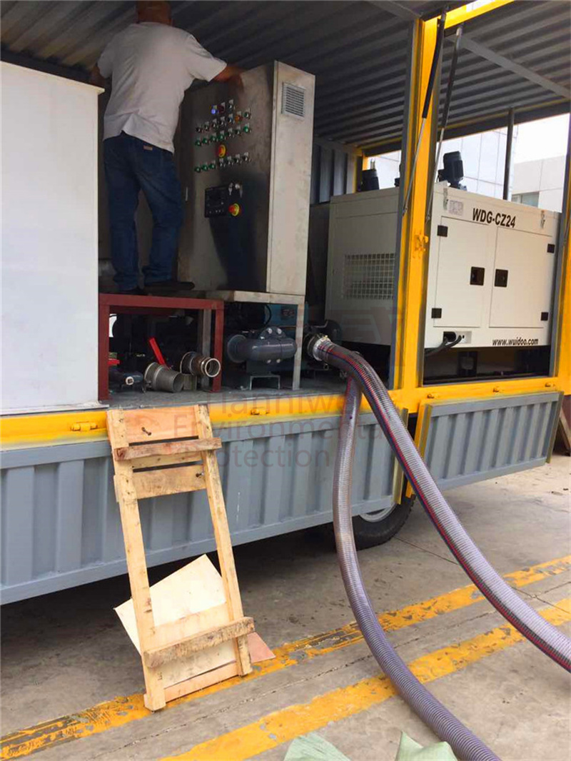 叠螺式撬装脱水车:城市内河清淤的移动 “污泥处理器”